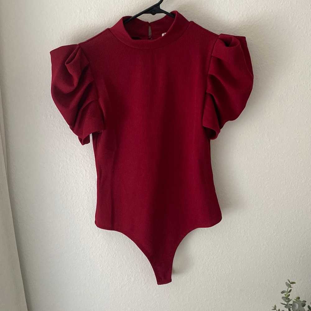 Red Bodysuit; Size Large